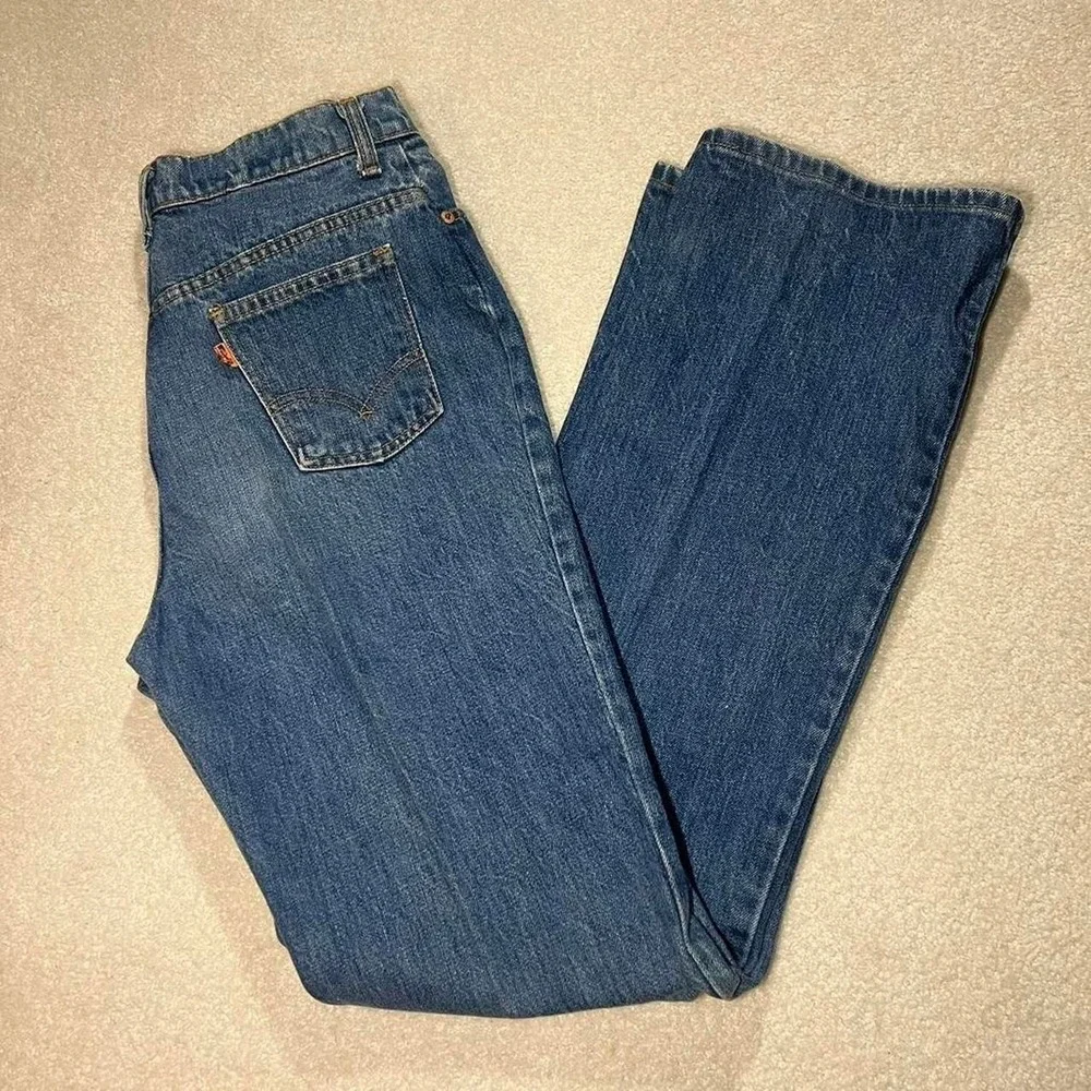 Levis 535 Jeans Womens 27 Blue‎ Orange Tab Vintage 90s Straight Leg Denim Pants